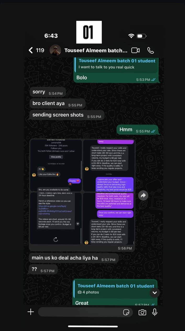 New client conversation and deal opportunity