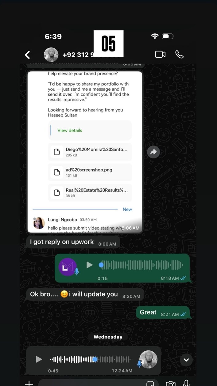 Qualified Upwork reply from a personalized proposal