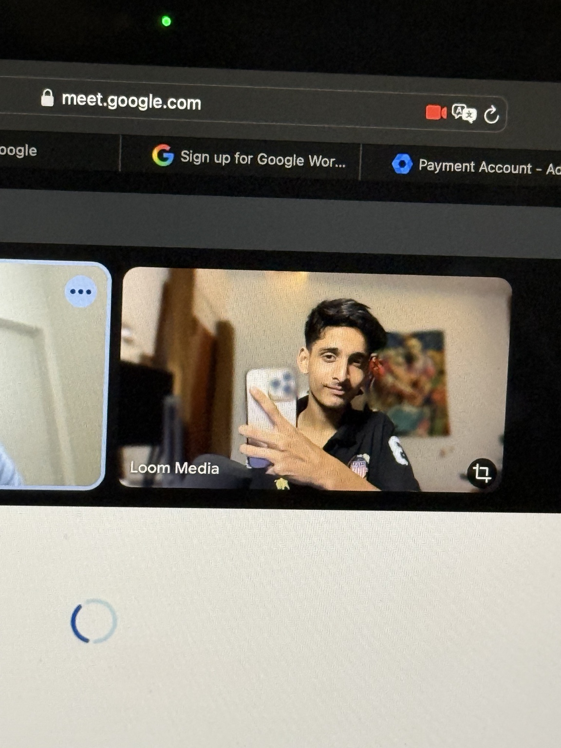 M. Ishmaan representing Loom Media on a client call